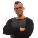 Montura de gafas marrón para hombre