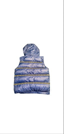 Elegant Black Logo Band Vest with Detachable Hood Versace