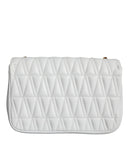 White Mini Nappa Leather Crossbody Shoulder Bag Versace