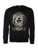 Black Medusa Fleece Cotton Crew Neck Sweatshirt Sweater Versace