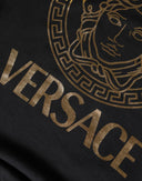 Black Medusa Fleece Cotton Crew Neck Sweatshirt Sweater Versace