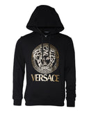 Black Medusa Print Cotton HoodiePullover Sweatshirt Sweater Versace