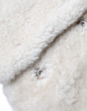 White WARRENFORD Shearling Leather Vest Coat Jacket Burberry