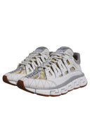 White Trigreca Barocco Print Low Top Sneakers Shoes Versace