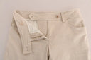 Chic Beige Corduroy Skinny Slim Fit Pants - Allure Absolue