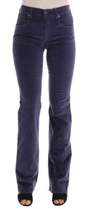 Chic Purple Corduroy Bootcut Flare Pants - Allure Absolue