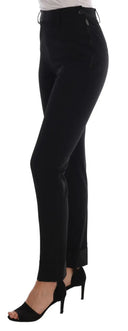 Sleek Black Stirrup Leggings - Allure Absolue