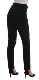 Sleek Black Stirrup Leggings - Allure Absolue