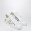 Moncler White leather Monaco2 sneakers