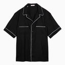 Valentino Black silk bowling shirt