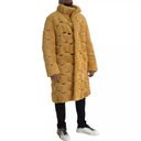 Yellow Wool Long Teddy Coat Jacket - Allure Absolue
