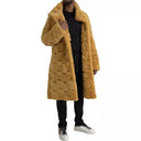 Yellow Wool Long Teddy Coat Jacket - Allure Absolue