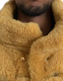 Yellow Wool Long Teddy Coat Jacket - Allure Absolue