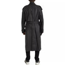 Black Leather Men Waterproof Trenchcoat Jacket - Allure Absolue