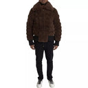 Brown Fur Lamb Shearling Coat Jacket - Allure Absolue