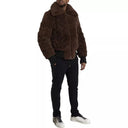 Brown Fur Lamb Shearling Coat Jacket - Allure Absolue