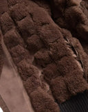 Brown Fur Lamb Shearling Coat Jacket - Allure Absolue