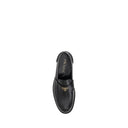 Black Calf Leather Bos Taurus Slip-On Loafers