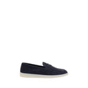 Blue Rubber Slip-On Loafers