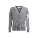Gray Fleece Wool Cardigan