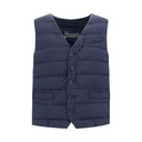 Blue Polyamide Sleveless Jacket