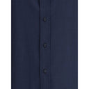 Camisa de algodón azul