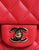 Pink Matelasse Chain Shoulder Lambskin Purse Mini Chanel