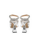 Elegant Silver Leather Platforms MACH & MACH