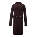 Elegant Viscose Brown Dress - Allure Absolue
