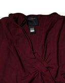 Maroon Jumper Keyhole Knit Pullover Sweater Roberto Cavalli
