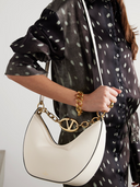 Ivory Leather Small Hobo Vlogo Shoulder Bag Valentino Garavani
