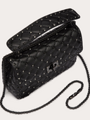 Black Nappa Leather Medium Rockstudt Spike Bag Valentino Garavani