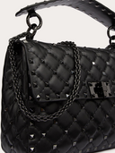 Black Nappa Leather Medium Rockstudt Spike Bag Valentino Garavani