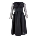 Elegant Black Polyester Dress - Allure Absolue