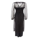 Elegant Black Nylon Dress - Allure Absolue