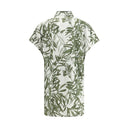 Camisa larga con estampado de hojas