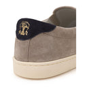 Gray Leather Sneaker Brunello Cucinelli