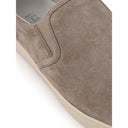 Gray Leather Sneaker Brunello Cucinelli