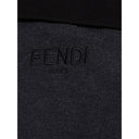 Black Cotton Polo Shirt Fendi