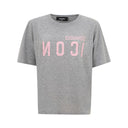 Elegant Gray Cotton Top for Women Dsquared²
