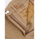 Elegant Brown Cotton Trousers for Women - Allure Absolue