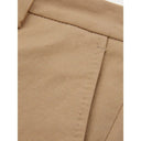 Elegant Brown Cotton Trousers for Women - Allure Absolue