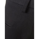 Italian Elegance Cotton Black Trousers - Allure Absolue