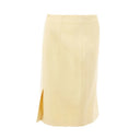 Elegant Yellow Viscose Skirt for Women - Allure Absolue