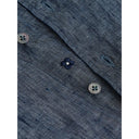 Elegant Flax Blue Shirt for Men - Allure Absolue