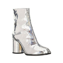 Gray Calf Leather Bos Taurus Ankle Boots