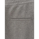 Chic Gray Cotton Blend Trousers - Allure Absolue