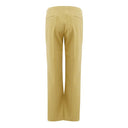 Golden Elegance Cotton Pants - Allure Absolue