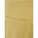 Golden Elegance Cotton Pants - Allure Absolue