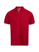 Red Cotton Collared Polo Shirt Burberry